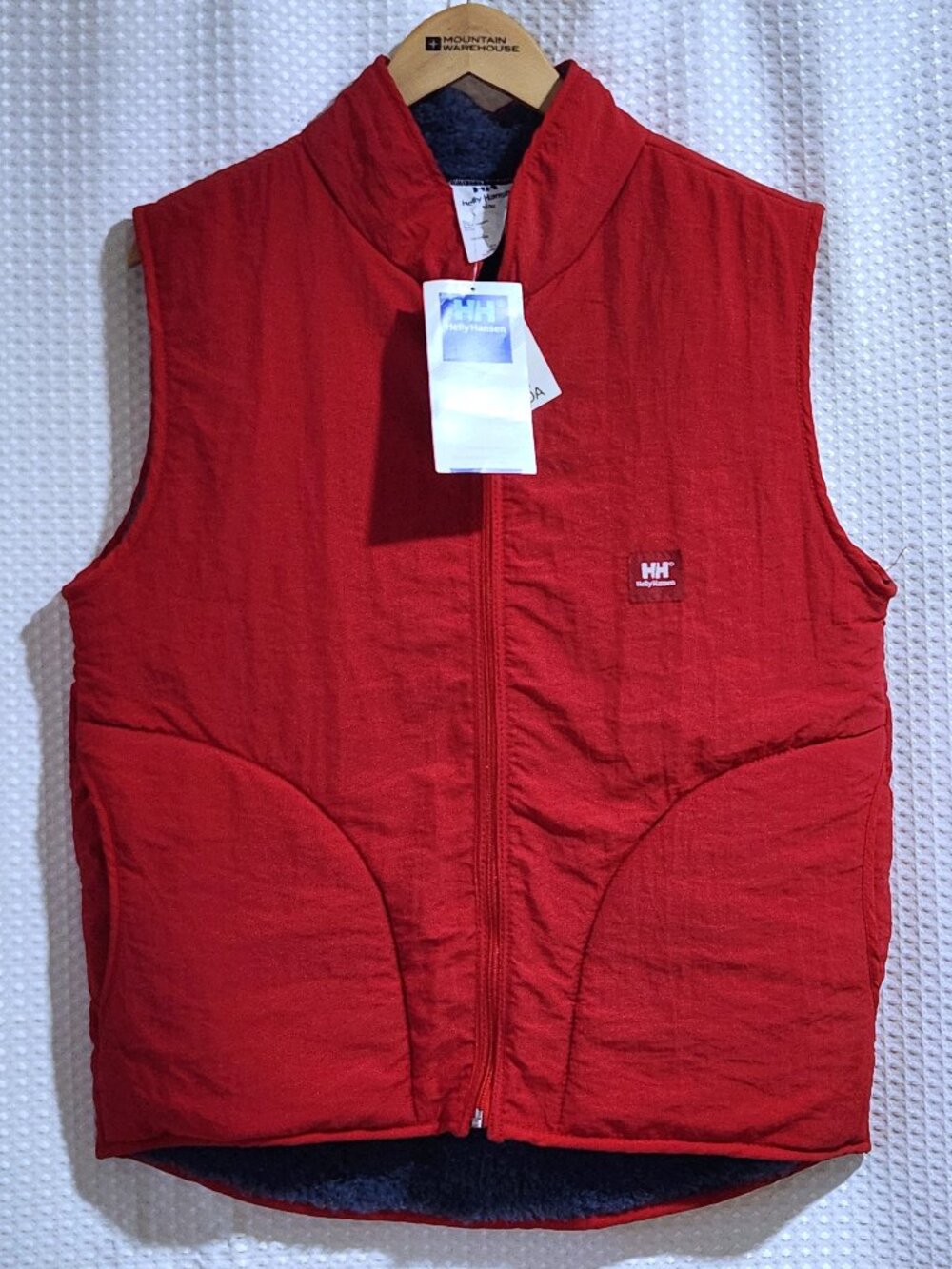 Vintage Helly Hansen Vest Women M NWT Red Nylon Fleece Lined Made In Canada F900